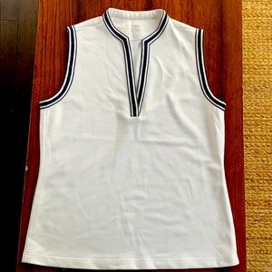 Tory Burch Sport Sleeveless Tunic Top (White)